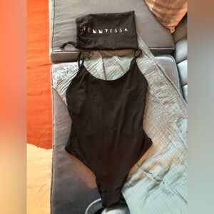 Fenntessa one piece black bathing suit